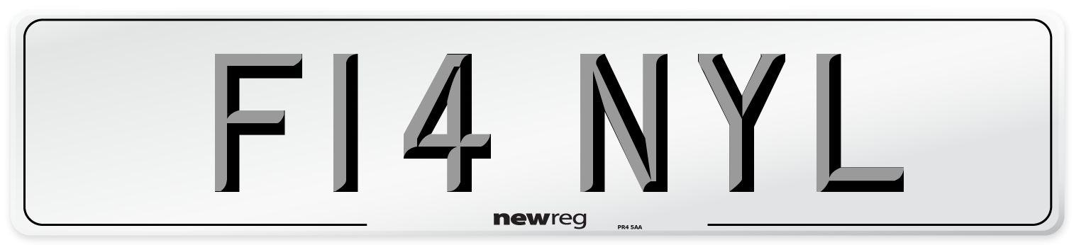 F14 NYL Number Plate from New Reg